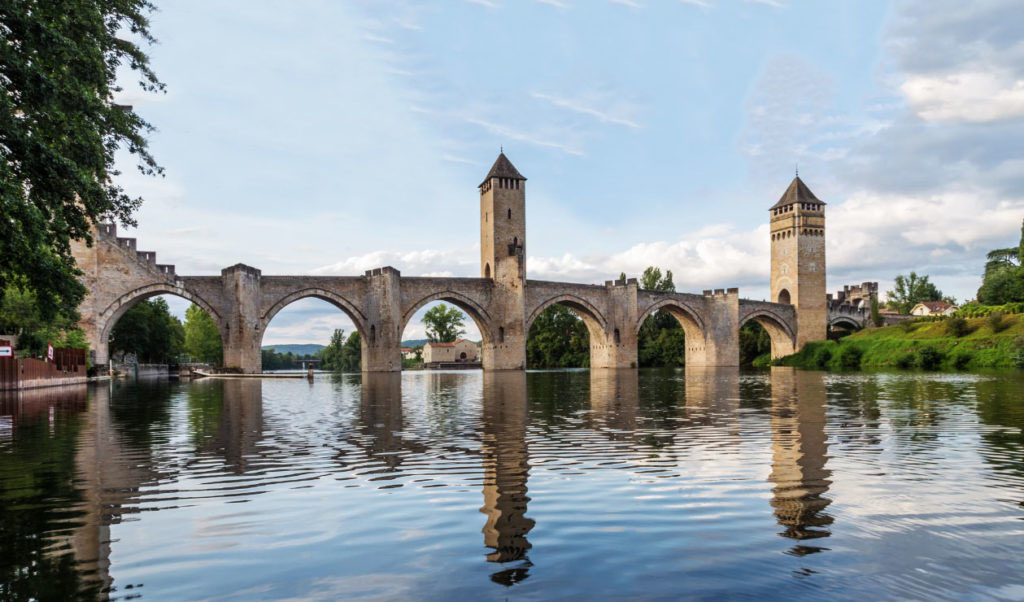 Pont Valentré crosses the Lot river in Cahors