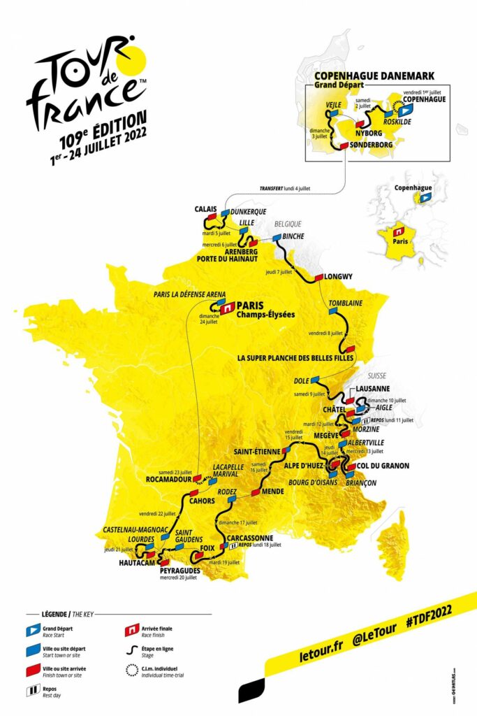 Tour de France 2022 Route Map